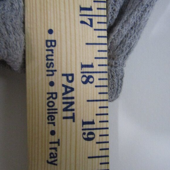 Live In The Moment Ribbed Knit Hooded Tee Small Gray - Picture 6 of 8